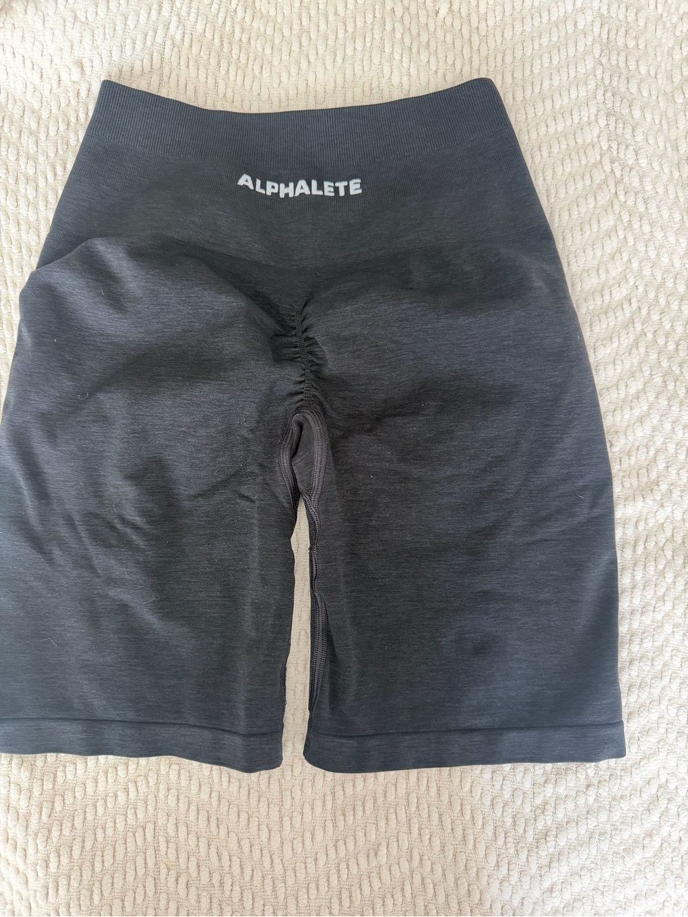 Alphalete Black Seamless High-Rise Bike Shorts